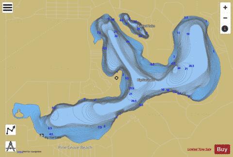 Big Star Lake depth contour Map - i-Boating App