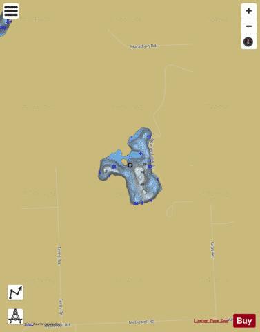 Skinner Lake depth contour Map - i-Boating App