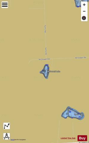 McDowell Lake depth contour Map - i-Boating App