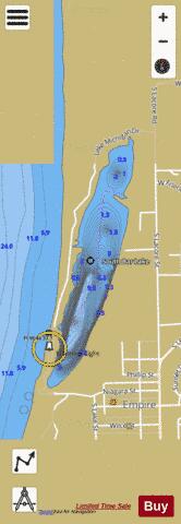 South Bar Lake depth contour Map - i-Boating App