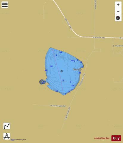 School Lake depth contour Map - i-Boating App