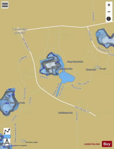 Washington Lake depth contour Map - i-Boating App