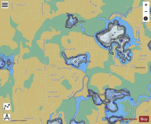 Cordley Lake depth contour Map - i-Boating App
