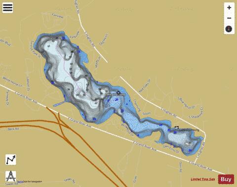 Chemung, Lake depth contour Map - i-Boating App
