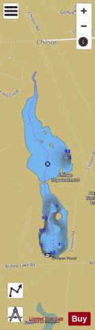 Chilson Impoundment depth contour Map - i-Boating App
