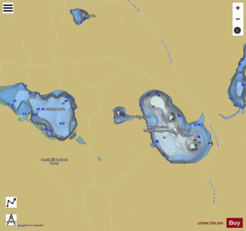 Little Buckeye Lake depth contour Map - i-Boating App