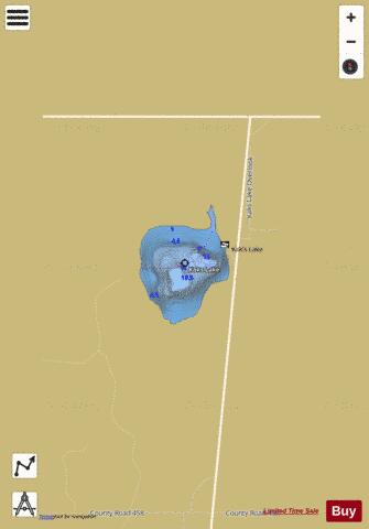 Kaks Lake depth contour Map - i-Boating App