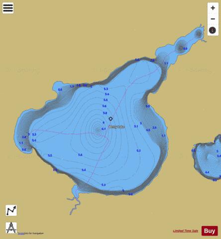 Betsy Lake depth contour Map - i-Boating App