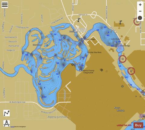 Ninth Street Pond depth contour Map - i-Boating App