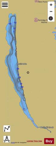 Devils Lake depth contour Map - i-Boating App