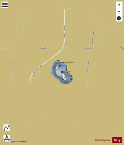 Healy Lake depth contour Map - i-Boating App