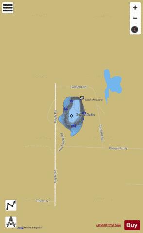 Canfield Lake depth contour Map - i-Boating App
