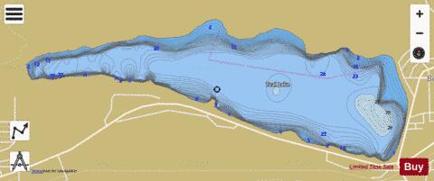 Teal Lake depth contour Map - i-Boating App