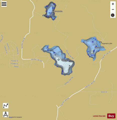 Sporley Lake depth contour Map - i-Boating App
