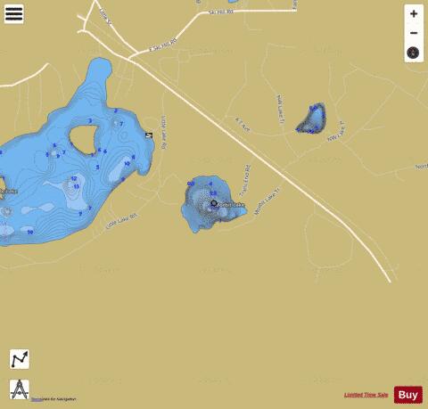 Morbit Lake depth contour Map - i-Boating App