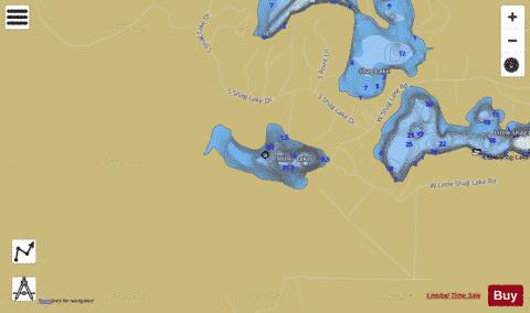 Miller Lake depth contour Map - i-Boating App