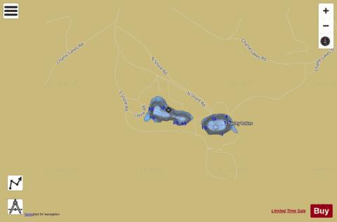 Charley Lake (west) depth contour Map - i-Boating App