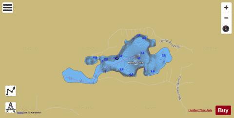 Helen Lake depth contour Map - i-Boating App