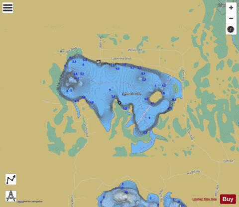 Jehnsen Lake depth contour Map - i-Boating App