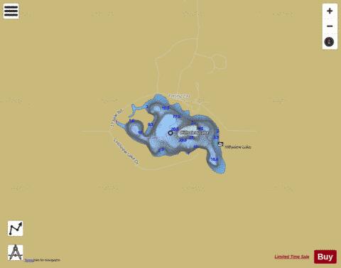 Hillsview Lake depth contour Map - i-Boating App