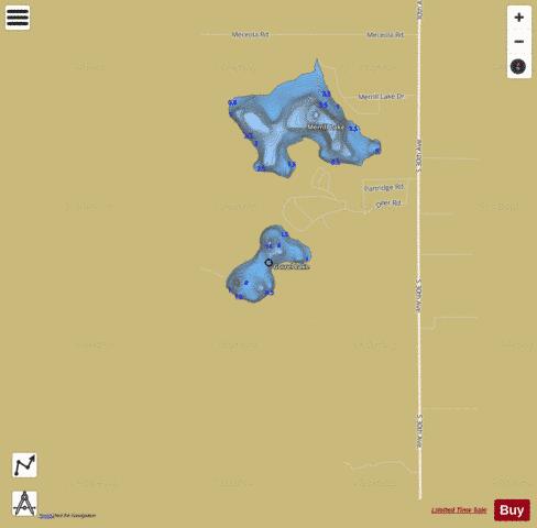Gorrel Lake depth contour Map - i-Boating App