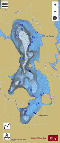 Mecosta, Lake depth contour Map - i-Boating App