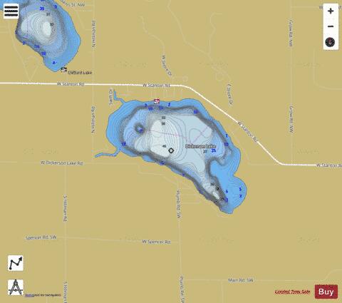 Dickerson Lake depth contour Map - i-Boating App