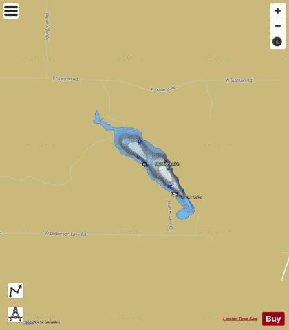 Hunter Lake depth contour Map - i-Boating App