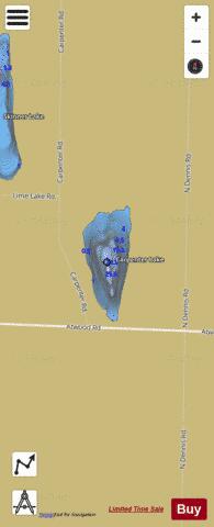 Carpenter Lake depth contour Map - i-Boating App