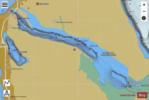 Clam Lake depth contour Map - i-Boating App