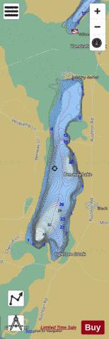 Ben-way Lake depth contour Map - i-Boating App