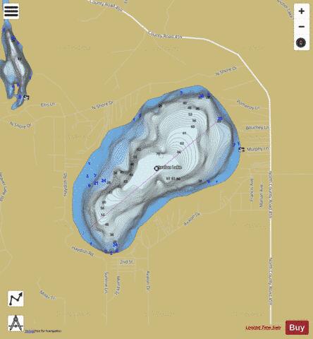 Avalon Lake depth contour Map - i-Boating App
