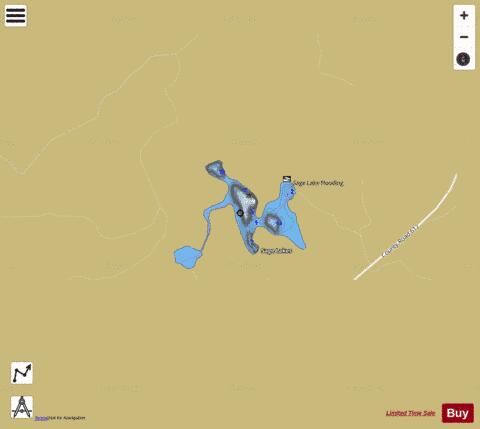 Sage Lakes depth contour Map - i-Boating App