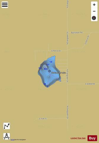 Webinguaw Lake depth contour Map - i-Boating App