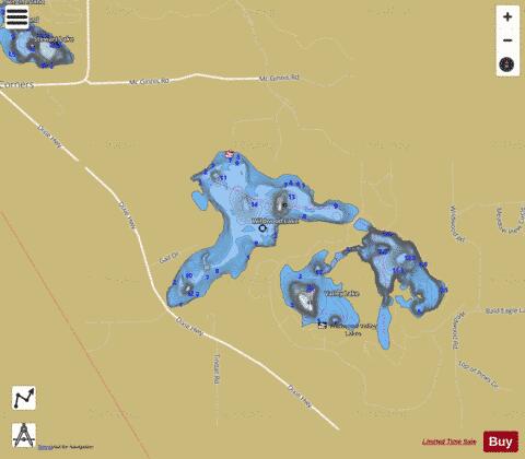 Heron Lake depth contour Map - i-Boating App