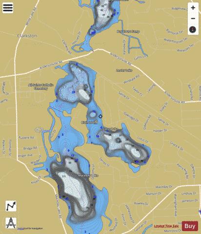Lotus Lake depth contour Map - i-Boating App