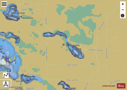 Ambrose Lake depth contour Map - i-Boating App