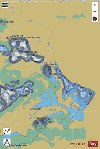 Lodge Lake depth contour Map - i-Boating App