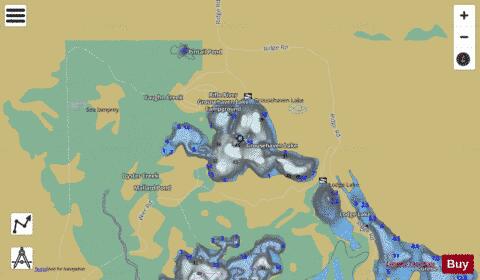 Grousehaven Lake depth contour Map - i-Boating App