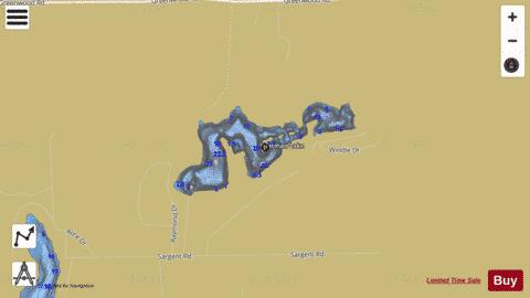 Chatman Lake depth contour Map - i-Boating App