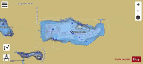 Hardwood Lake depth contour Map - i-Boating App