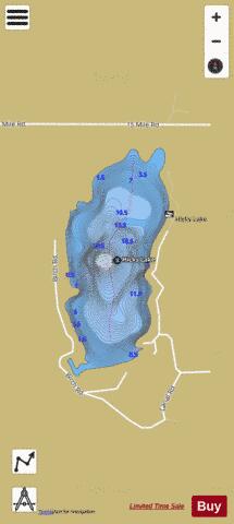 Hicks Lake depth contour Map - i-Boating App