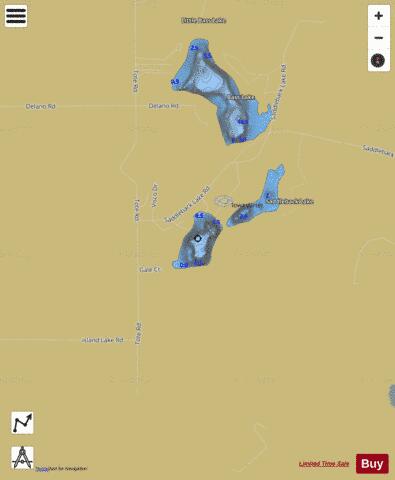 Saddleback Lake (SW) depth contour Map - i-Boating App