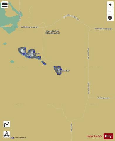 Fitzek Lake depth contour Map - i-Boating App