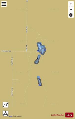 Porcupine Lake #3 depth contour Map - i-Boating App