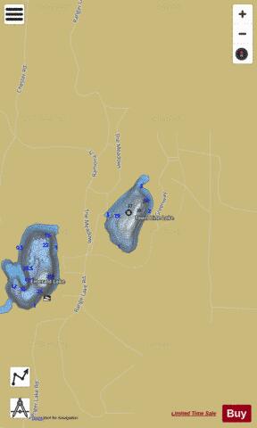 Town Line Lake depth contour Map - i-Boating App