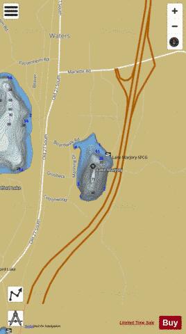 Marjory, Lake depth contour Map - i-Boating App