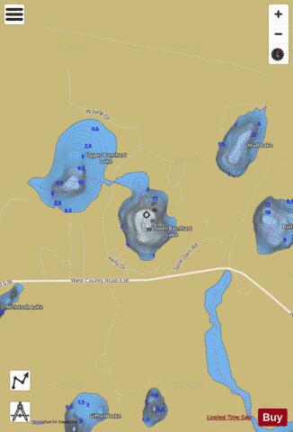 Lower Barnhart Lake depth contour Map - i-Boating App