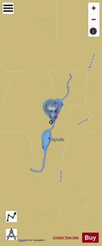 Pup Lake depth contour Map - i-Boating App