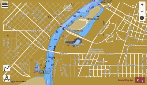 Waterworks depth contour Map - i-Boating App